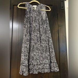 Dressbarn Black and White Zebra Pattern Dress